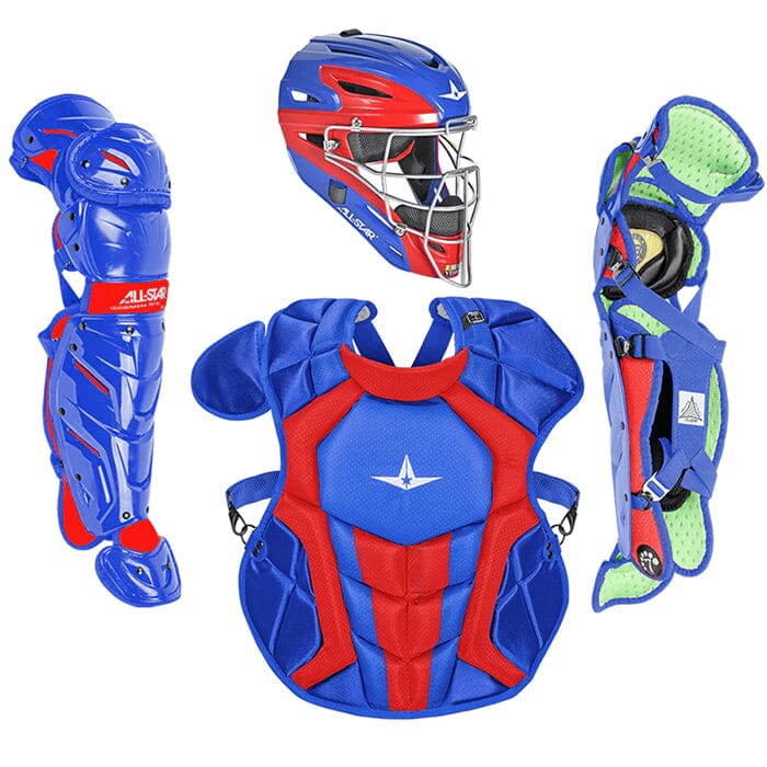 All-Star Axis Pro 7S Youth Baseball Catcher’s Set (Ages 9-12): CKCC912S7X Equipment All-Star Royal - Scarlet 