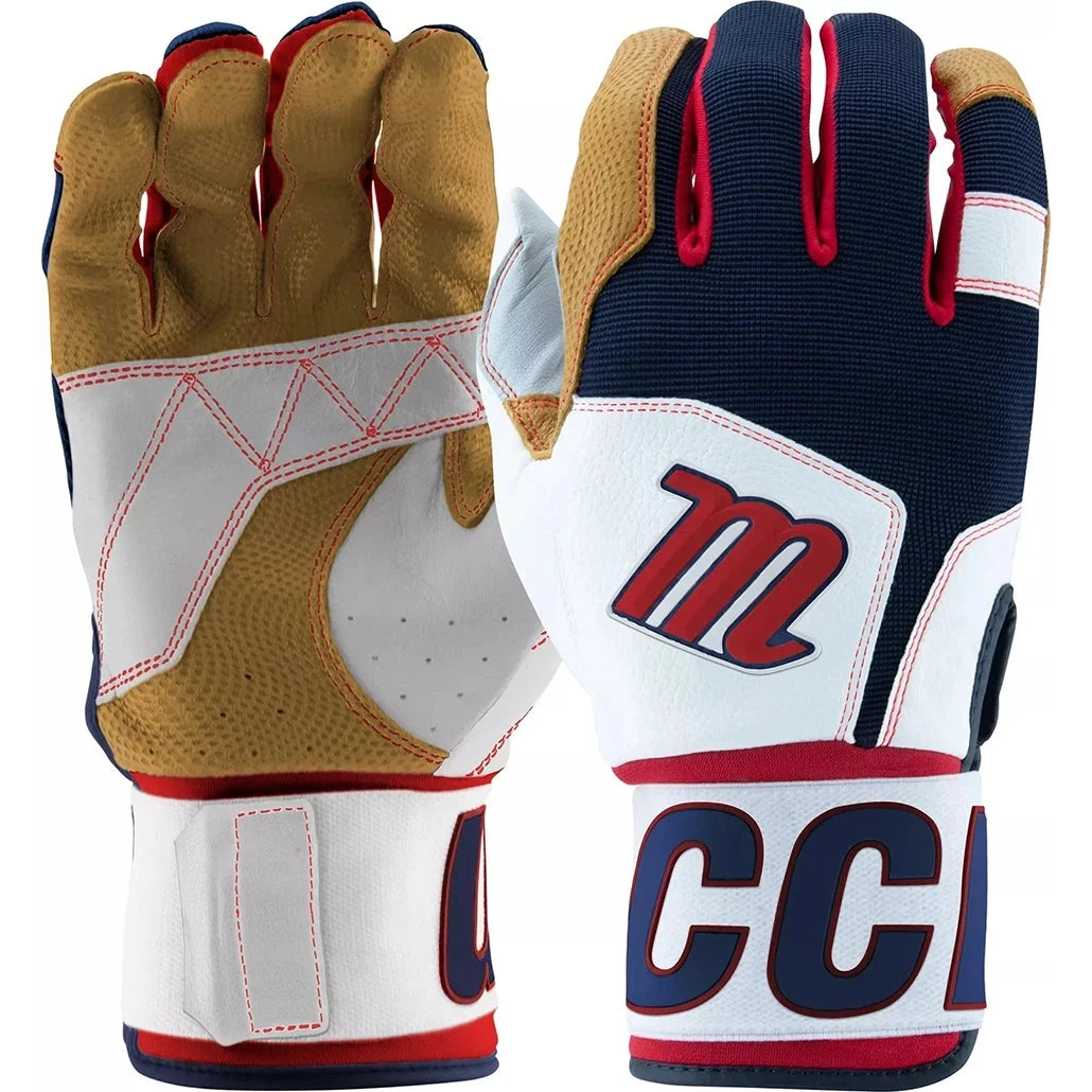 Marucci MBG2BKSM Adult Blacksmith Full Wrap Batting Gloves: USA Equipment Marucci 