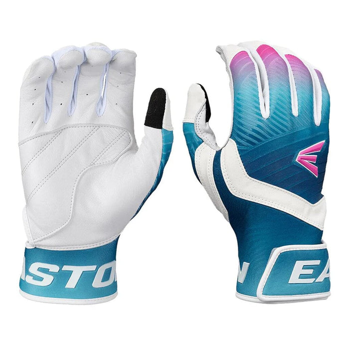 Easton Youth Walk-Off Ethos Batting Gloves - Fire Design With Leather Palm