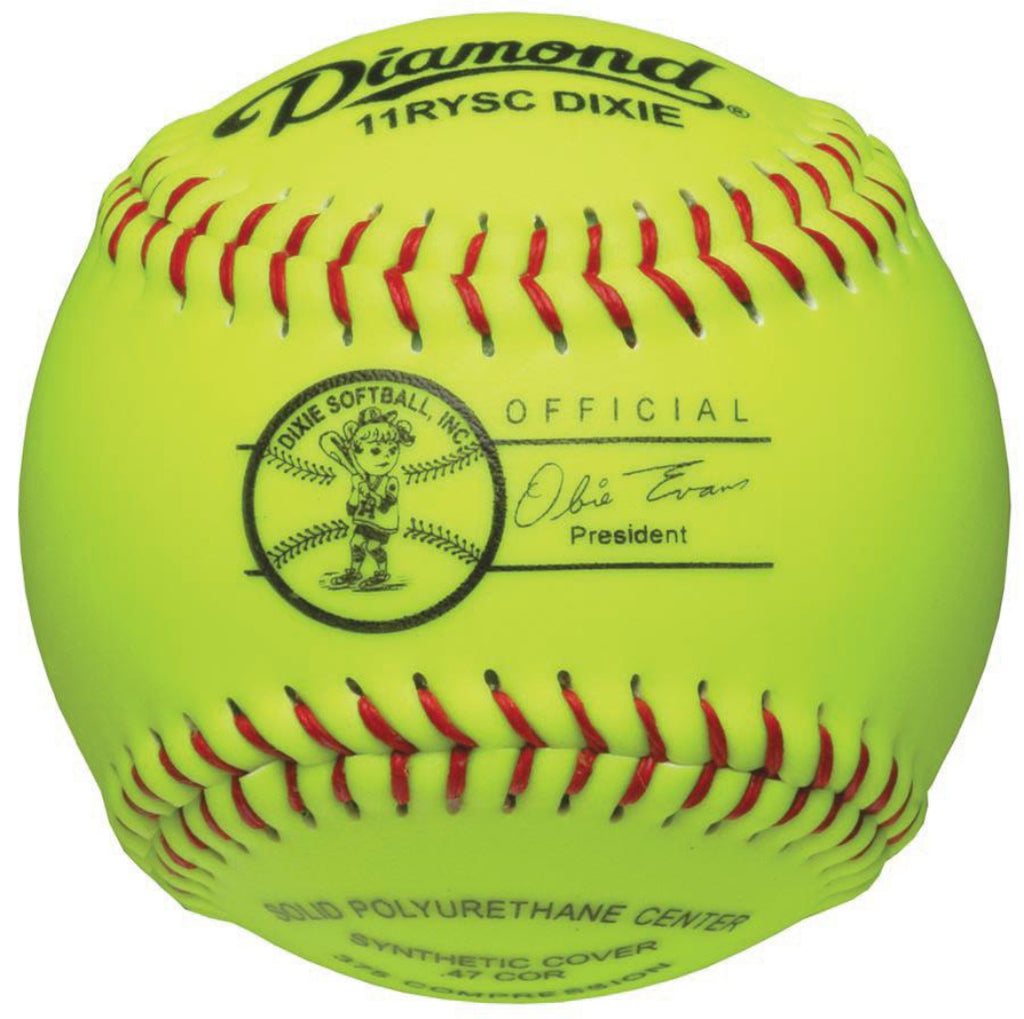 6 Balles D'entraînement Softball Diamond 12 Pouces Tru Flite - Plastique Durable