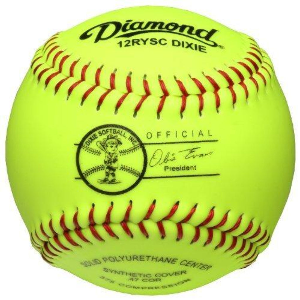 Diamond Dixie Youth 12" Synthetic Fastpitch Softball - One Dozen: 12RYSCDIXIE Balls Diamond 