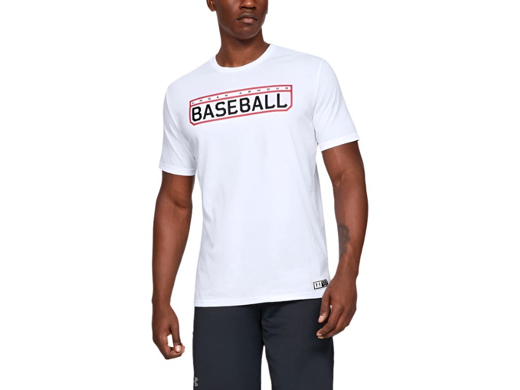 Under Armour Lockup Men’s Baseball Graphic T-Shirt: 1343257 Apparel Under Armour Small Black 