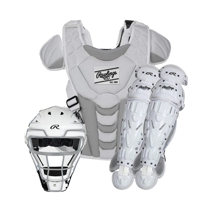 Rawlings Velo 2.0 Fastpitch Softball Catchers Box Set: CSSB Equipment Rawlings Small Black/White 