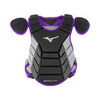 Mizuno Samurai Baseball Chest Protector Equipment Mizuno 16" Black-Purple 