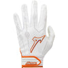Mizuno Covert Adult Batting Gloves: 330363 Equipment Mizuno White/Orange Small 