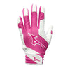Mizuno Finch Women's Softball Padded Batting Gloves - Youth Equipment Mizuno X-Small White-Pink 
