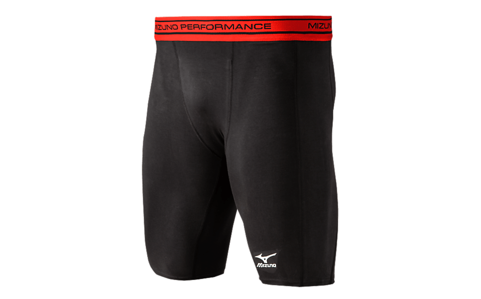 Mizuno Mens Compression Short: 350536 Apparel Mizuno Black Medium 