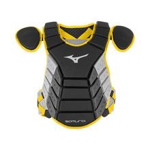 Mizuno Samurai Baseball Chest Protector Equipment Mizuno 16&quot; Black-Yellow 