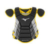 Mizuno Samurai Baseball Chest Protector Equipment Mizuno 16" Black-Yellow 