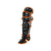 Mizuno Samurai Baseball Shin Guards Equipment Mizuno 16.5" Black-Orange 