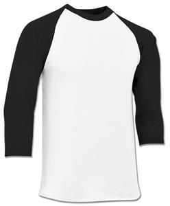 Champro Youth Veteran 3/4 Baseball Cotton Sleeve Jersey: BS8 Apparel Champro Black Youth Small 