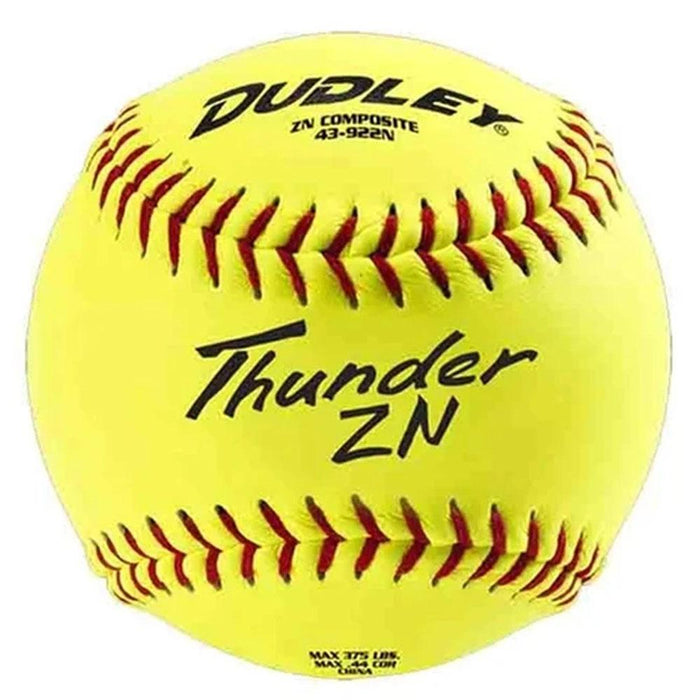 Dudley Thunder ZN Slowpitch .44-375 No Stamping - One Dozen: 43922N Balls Dudley 