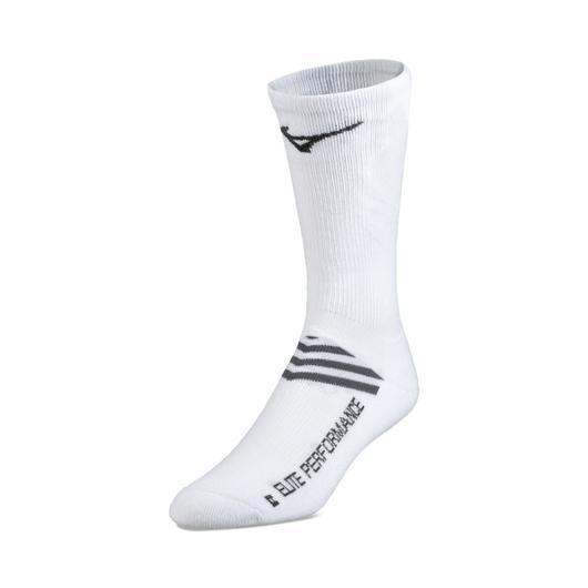 Mizuno Runbird Crew Socks: 480189 Apparel Mizuno White Small 