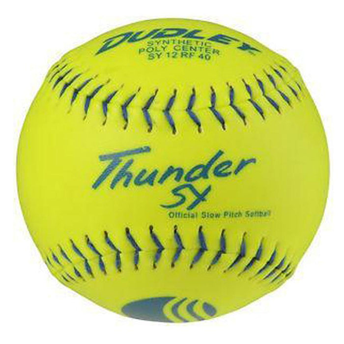 Dudley 12 Inch USSSA Thunder SY Classic M Slowpitch Softball - One Dozen: 4U541Y Balls Dudley 