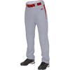 Rawlings Adult Semi-Relaxed V-Notch Plated Baseball Pants: BPVP2 Apparel Rawlings Small Gray/Red 