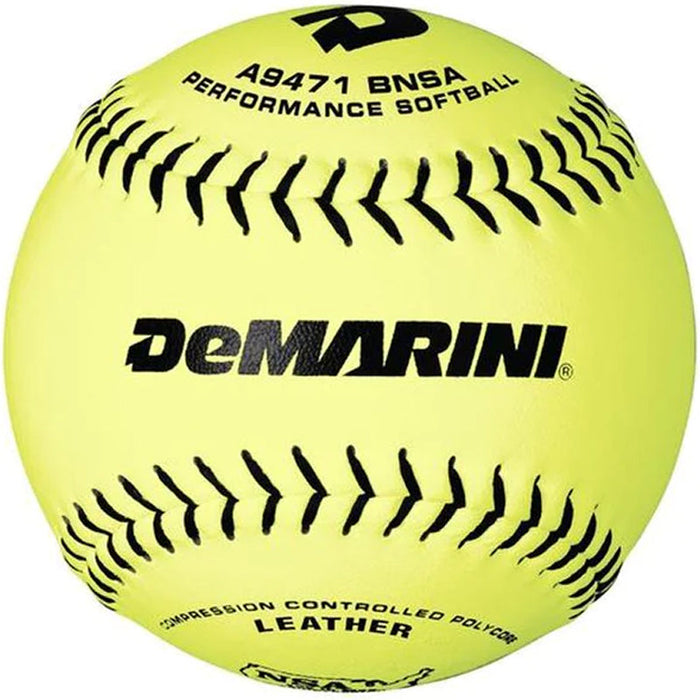 DeMarini NSA 12 Inch Leather 44/400 Slowpitch Ball - One Dozen: WTA9471BNSA Balls DeMarini 