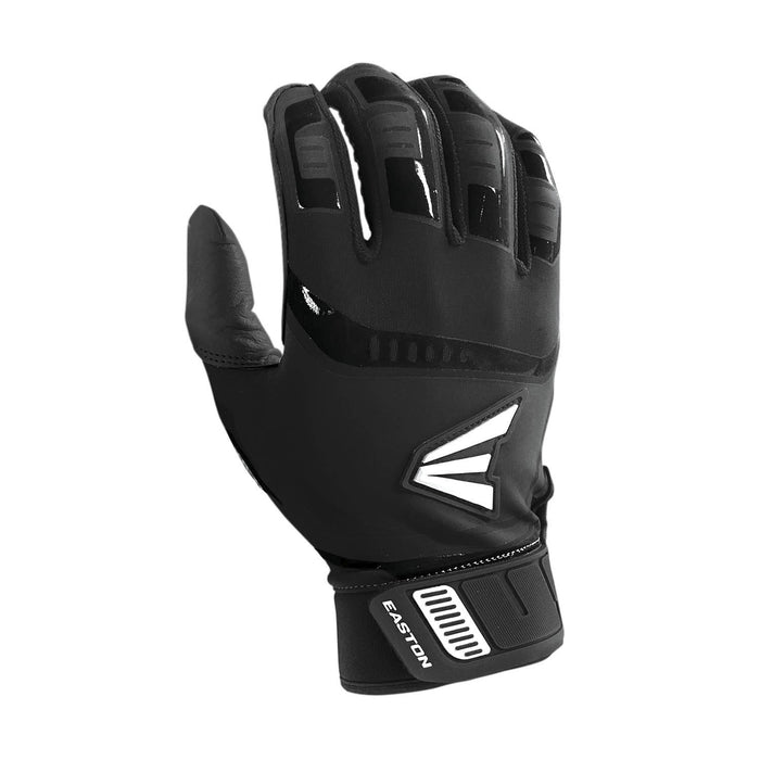 Easton Walk-Off Adult Batting Gloves: A121803 Equipment Easton Black/Black Large 