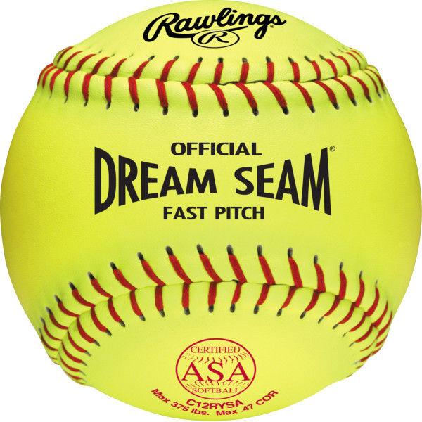 Rawlings Dream Seam USA (ASA) Fastpitch Softball - One Dozen C12RYSA Balls Rawlings 