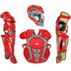 All-Star Axis Pro 7S Baseball Catcher’s Set (Ages 12-16): CKCC1216S7X Equipment All-Star Scarlet 