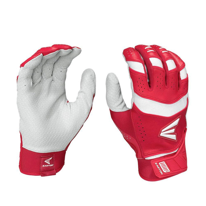 Easton Pro X Batting Gloves: A12100 Equipment Easton Small White/Red 
