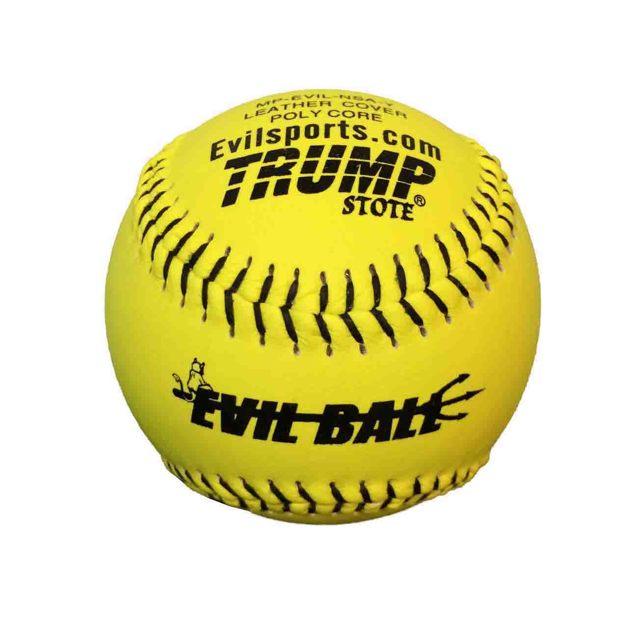 Evil Sports Trump 12” NSA ICON Leather Slowpitch Softball - One Dozen: 1453231 Balls Trump 