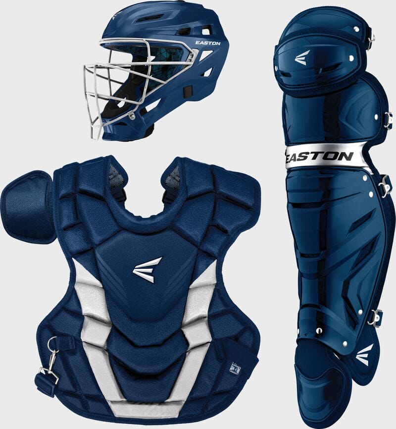 Easton Gametime Youth Box Catcher&#39;s Set: A165429 Equipment Easton Navy-Silver 