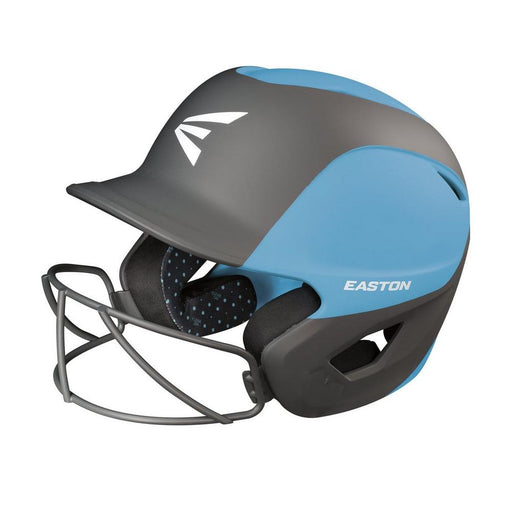 Easton Ghost Matte Two-Tone Batting Helmet with Integrated Facemask Equipment Easton Small (6 1-4-6 7-8) Columbia-Charcoal 