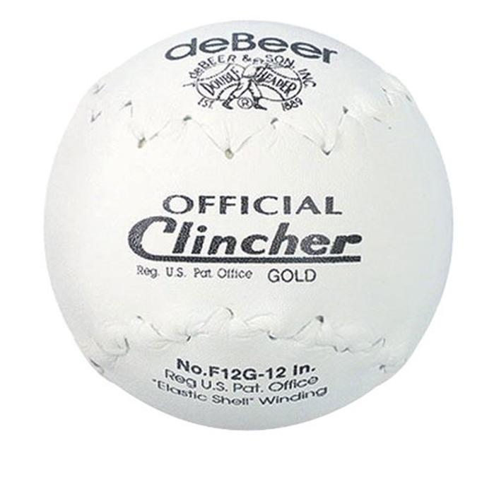 DeBeer White Clicher Gold 12 Inch Softball: F12G Balls deBeer 