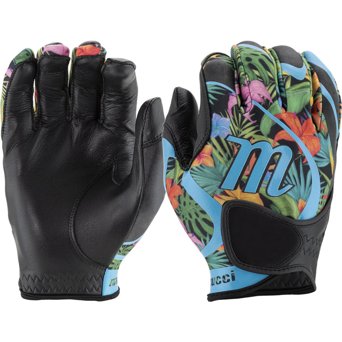 Marucci Verge Women's Fastpitch Batting Gloves: MBGVRG Accessories Marucci Small Black-Blue 