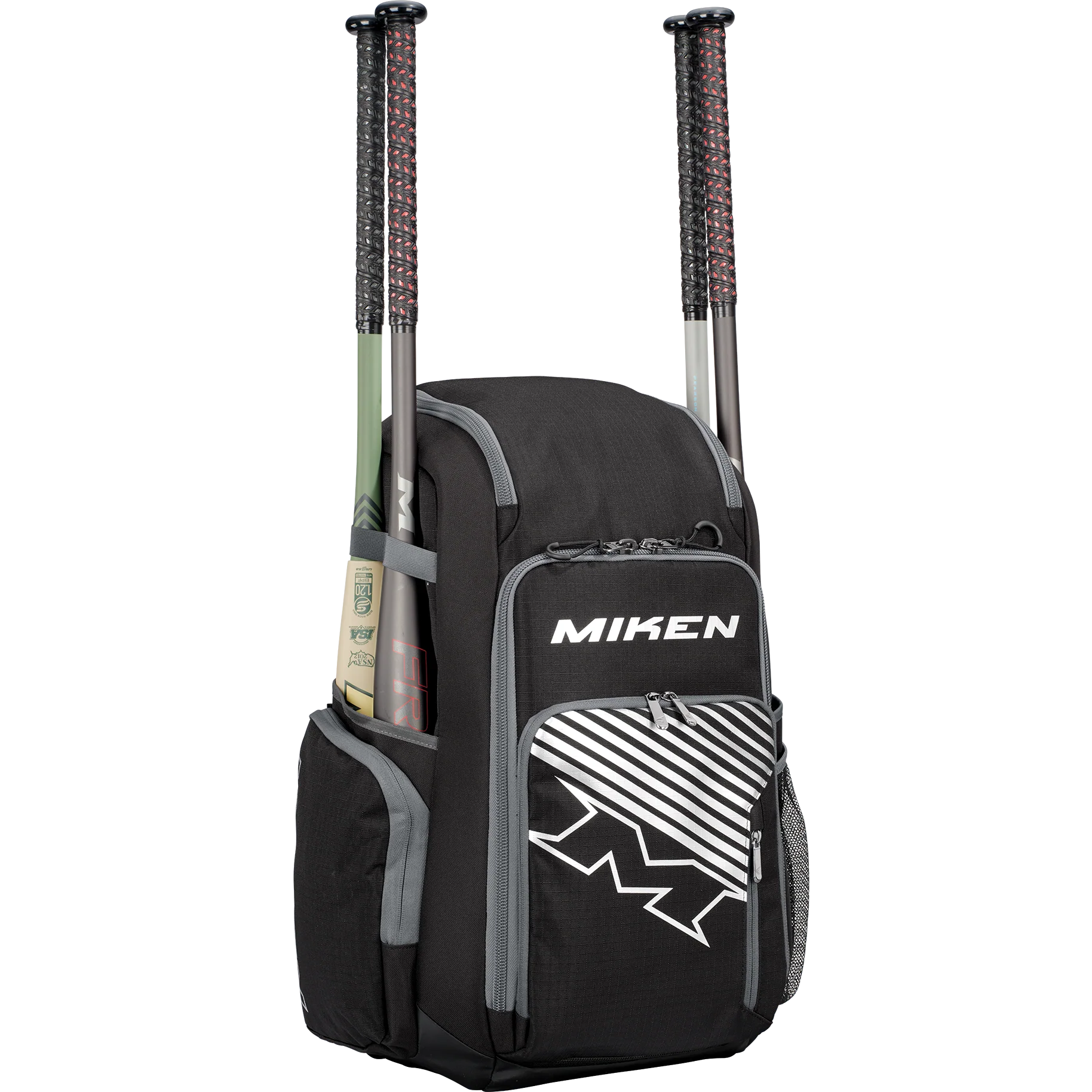 2023 Miken Deluxe Slowpitch Backpack: MBA004 Equipment Miken Black 