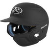 Rawlings Mach Matte Batting Helmet with Extension Flap: MACHEX Equipment Rawlings Black Left Hand Batter 