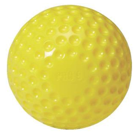 ProNine Yellow Dimpled 9” Pitching Machine Baseball (Dozen): PM9 Balls ProNine 