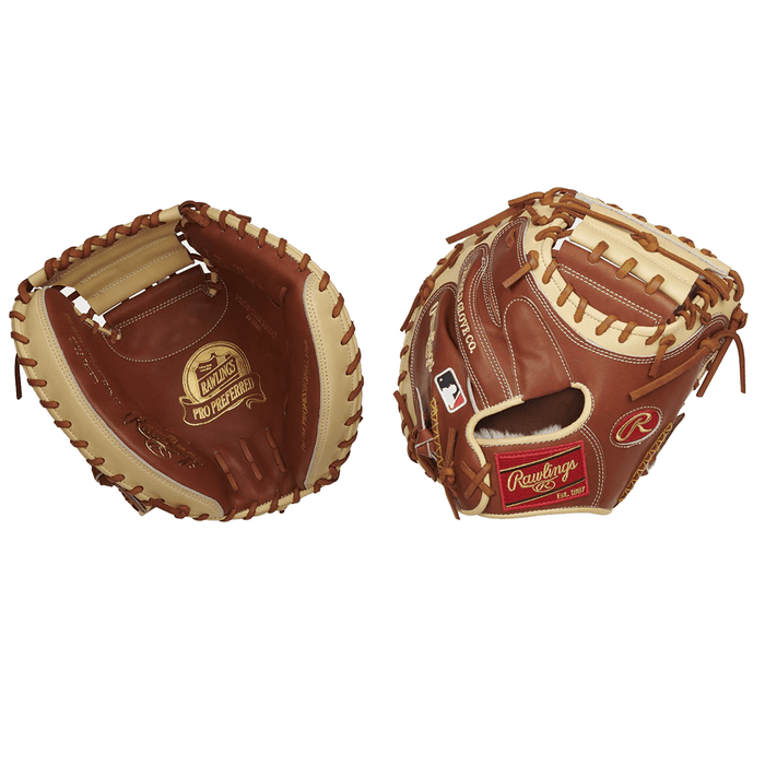 Rawlings Pro Preferred 33” Baseball Catcher’s Mitt: PROSCM33BRC Equipment Rawlings Wear on Left 
