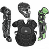 All-Star Axis Pro 7S Baseball Catcher’s Set (Ages 12-16): CKCC1216S7X Equipment All-Star Solid Black 