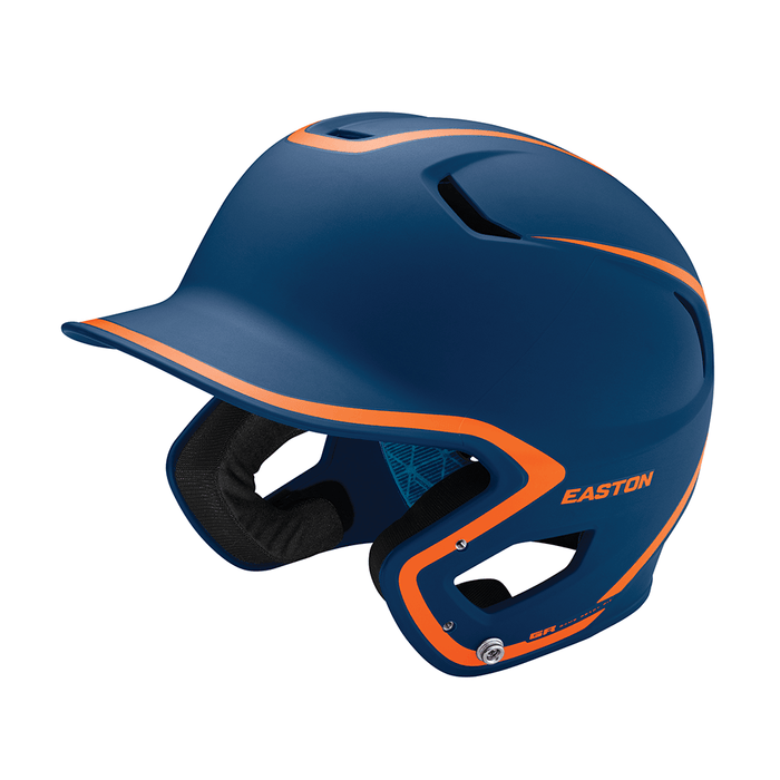 Easton Z5 2.0 Senior Two-Tone Matte Batting Helmet: A168508 Equipment Easton Navy-Orange 