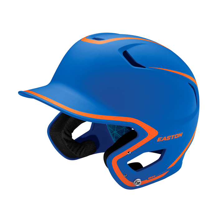 Easton Z5 2.0 Senior Two-Tone Matte Batting Helmet: A168508 Equipment Easton Royal-Orange 