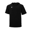 Adidas Men's Icon Short Sleeve Hoodie Apparel Adidas Small Black 