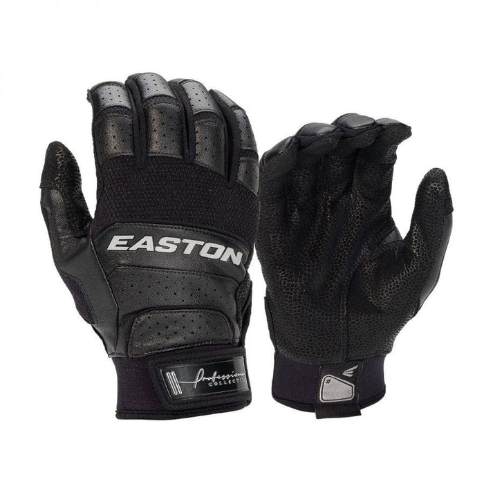 Easton Professional Collection Batting Gloves: A121228 Equipment Easton Medium Black 