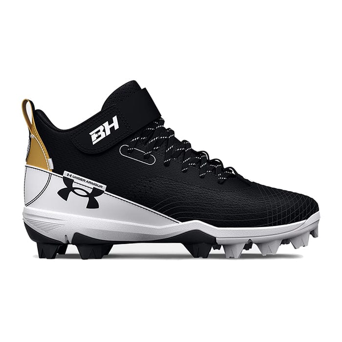 Under Armour Harper 7 Youth Mid Molded Baseball Cleats 3025598 Footwear Under Armour 1 Black 