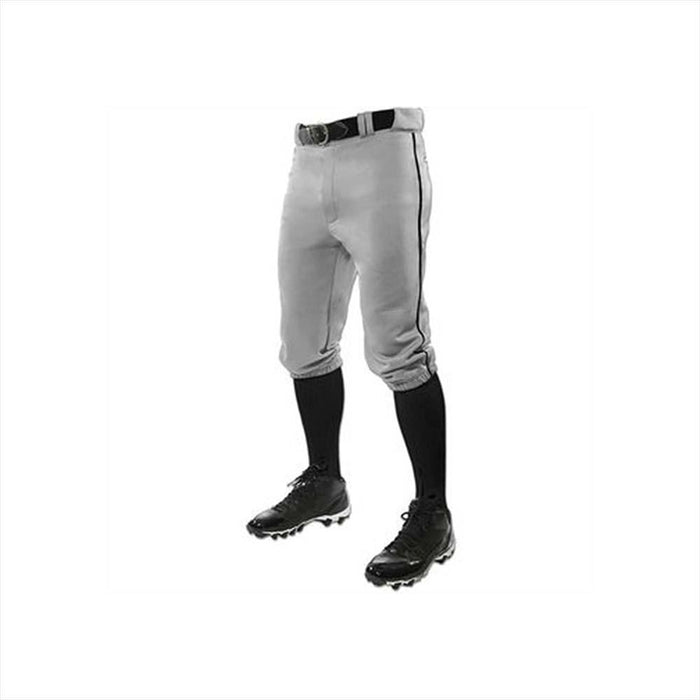Champro Adult Triple Crown Knicker with Braid Pants: BP101A Apparel Champro Small Gray/Black 