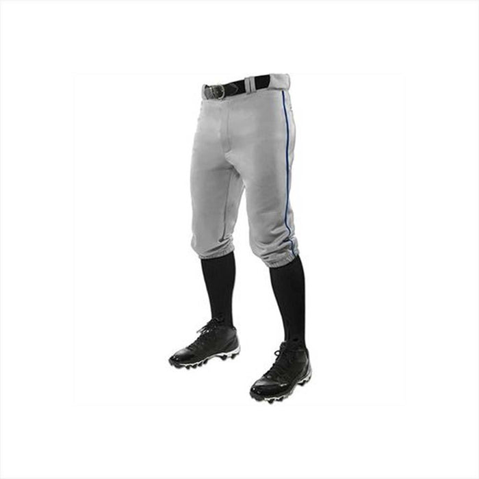 Champro Adult Triple Crown Knicker with Braid Pants: BP101A Apparel Champro Small Gray/Navy 