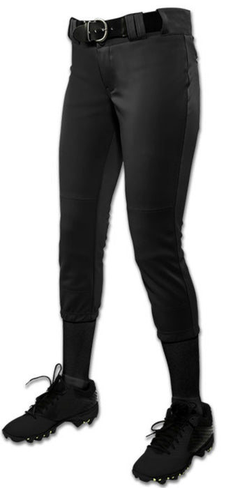Champro Womens/Girls Tournament Low Rise Solid Pants: BP11 Apparel Champro Black Youth Large 