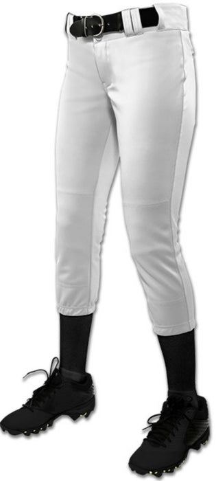 Champro Womens/Girls Tournament Low Rise Solid Pants: BP11 Apparel Champro White Youth Large 