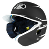 Rawlings Mach Adjust Junior Two-Tone Matte Baseball Batting Helmet With Adjustable Face Guard: MA14J Equipment Rawlings Black-White Left Hand Batter 