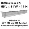 JUGS #7 Cage Twisted Knotted Polyethylene #60 Net 65 x 11 x 11: N7205 Training & Field JUGS 