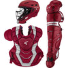 Easton Youth Elite X Boxed Catcher's Set: A165426 Equipment Easton Cardinal-Silver 