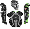 All-Star Adult System 7 Axis Baseball Catcher’s Set: CKCCPRO1X Equipment All-Star Black-Silver 