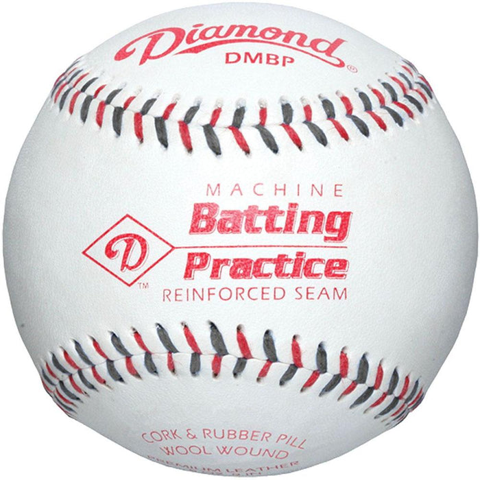 Diamond Leather Pitching Machine Baseball (Dozen): DMBP Balls Diamond 