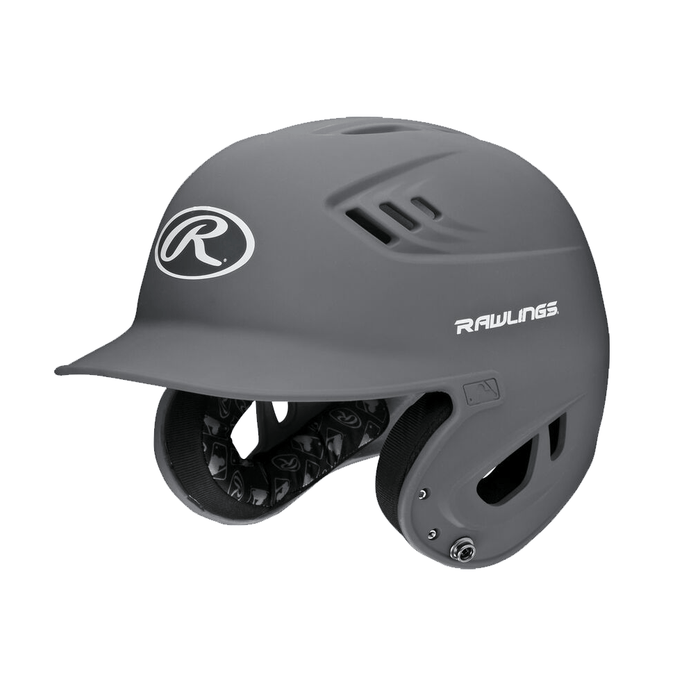 Rawlings Velo R16 Matte Batting Helmet Junior or Senior: R16MS / R16MJ Equipment Rawlings Graphite - Senior 