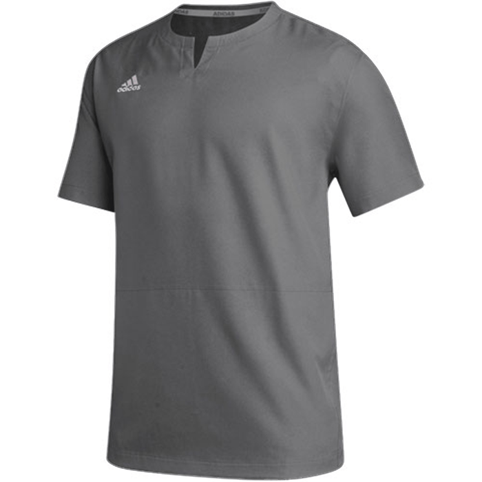 Adidas Men's Icon Short Sleeve Baseball Cage Jacket: HF616 Apparel Adidas Small Gray 